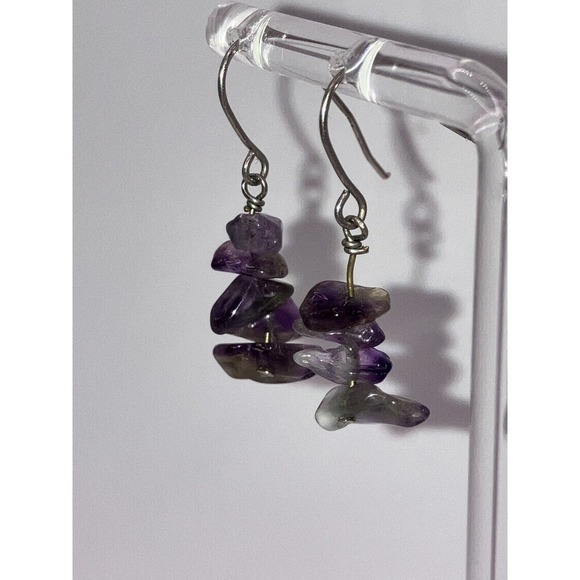 Amethyst Chips Wrap Around Wire Bracelet & Earrings! - Picture 5 of 10